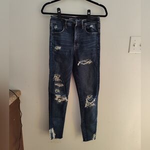 AE ripped super Hi-Rise Jegging